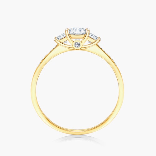 Pierścionek zaręczynowy Dream: złoty, diamenty